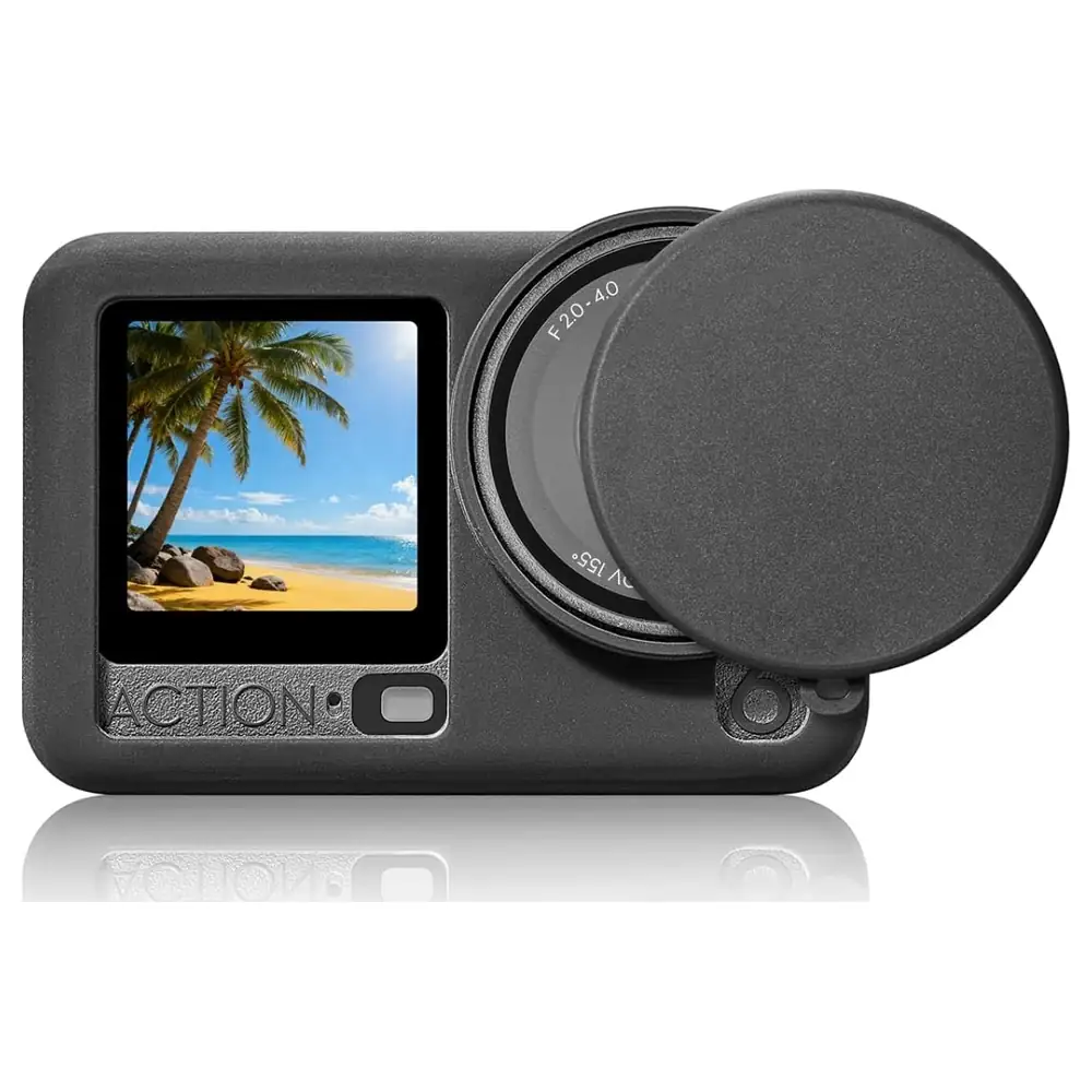 eWINNER Silicone Case Kit for DJI Osmo Action 6 with Lens Cap, Lens Cap Strap and Long Lanyard, Drop and Dust Protection Camera Cover, Black - JE-XGKB-TNZ7 - Image 5