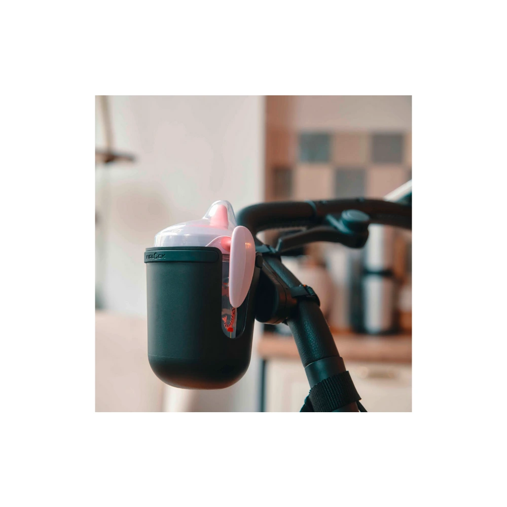 FIDLOCK Universal Twist Cup Holder for Pushchairs, Flexible Magnetic Mount, Fits 60-80 mm Diameter Bottles, Upright Angle Adjustment, Black - 09722-P00001(BLK) - Image 8