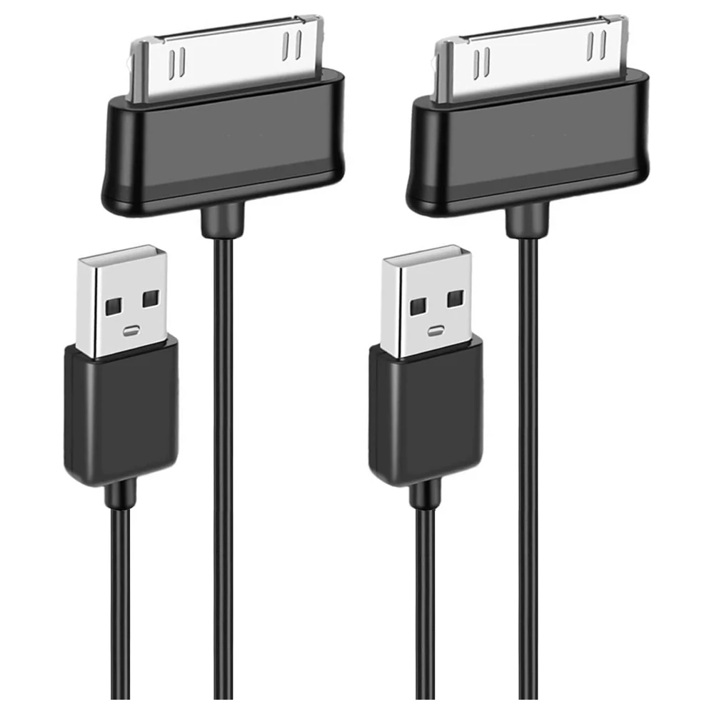 eWINNER 30-Pin to USB-A Charging and Data Sync Cable 2 Pack, 1 m Cord for Samsung Galaxy Tab 2, Galaxy Tab 10.1 and Galaxy Note 10.1 Tablets, Black - CI-E88K-N2KF