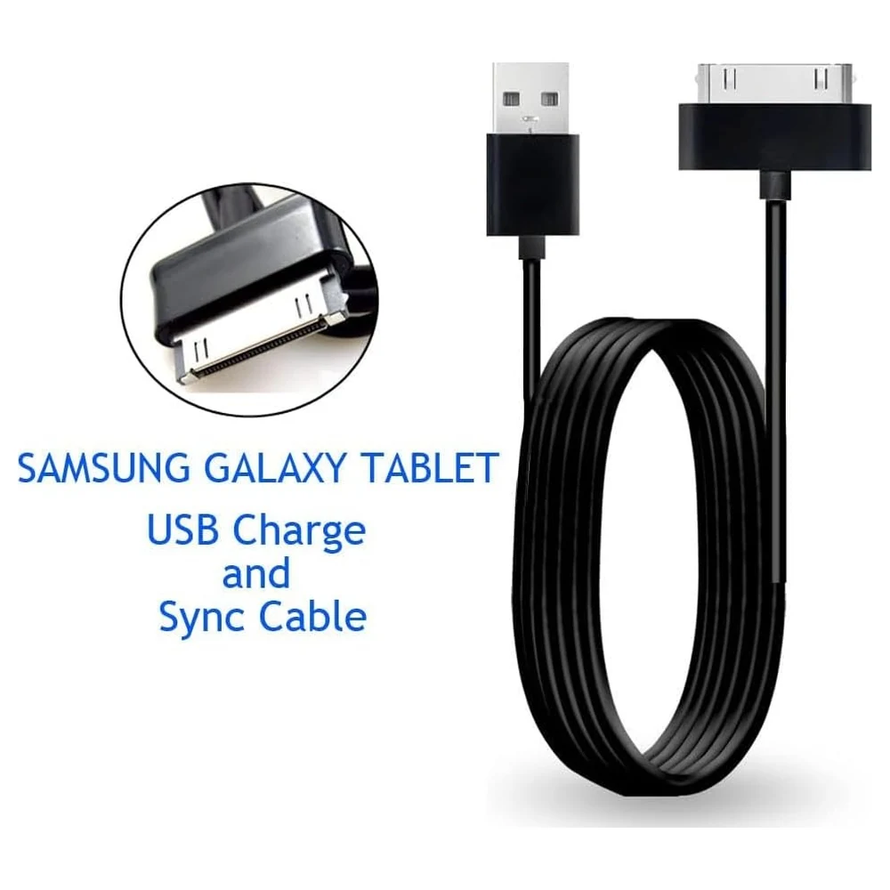eWINNER 30-Pin to USB-A Charging and Data Sync Cable 2 Pack, 1 m Cord for Samsung Galaxy Tab 2, Galaxy Tab 10.1 and Galaxy Note 10.1 Tablets, Black - CI-E88K-N2KF - Image 5