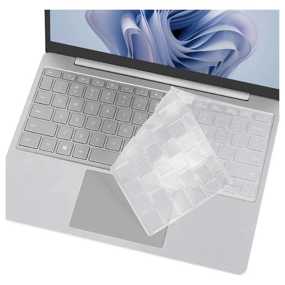 eWINNER Ultra Thin Clear Keyboard Cover for Microsoft Surface Laptop Go 3, Go 2 and Go 12.4 Inch, 0.13mm Washable Spill and Dust Protector Skin, US Layout - 0U-6IZI-WTKQ