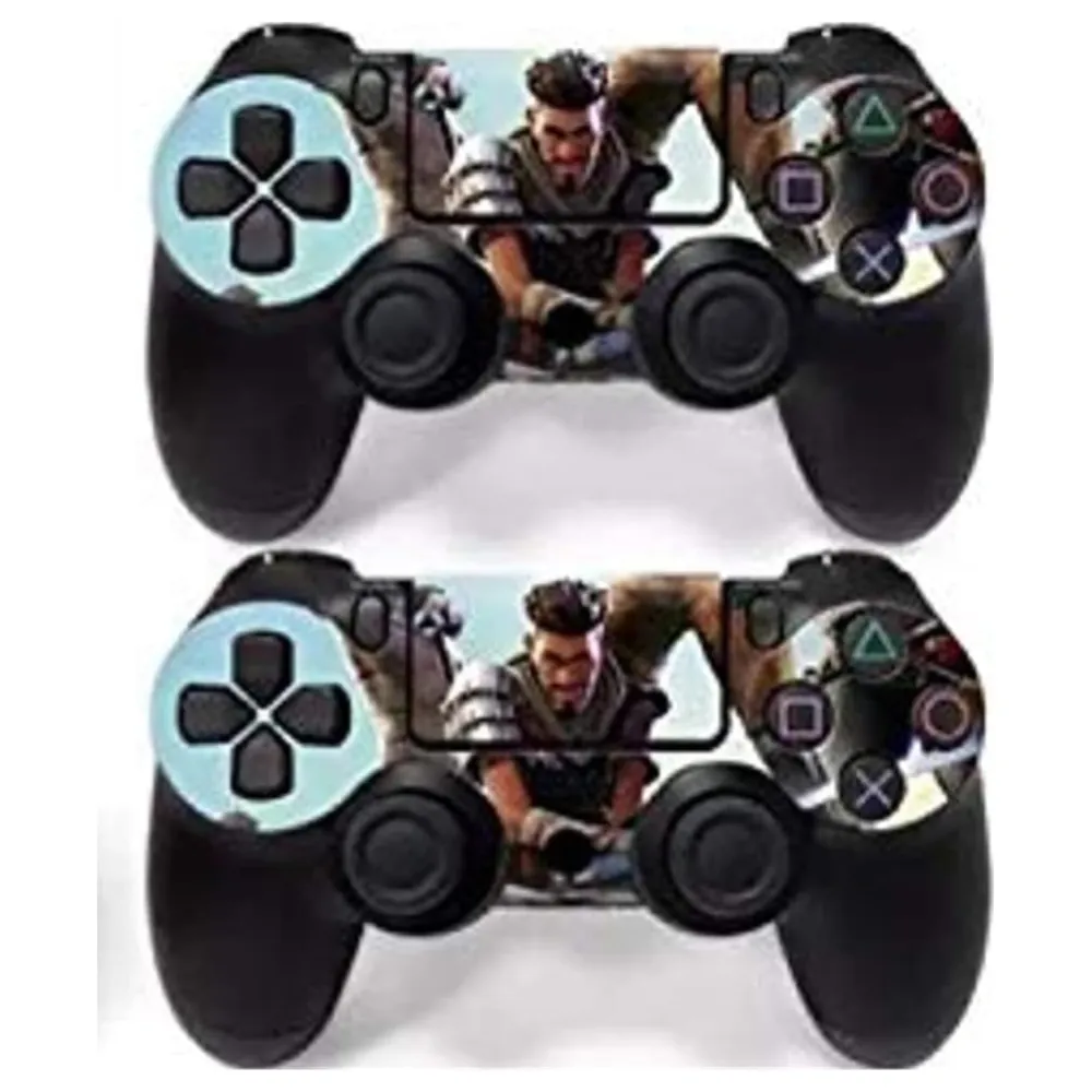 eWINNER Vinyl Skin Decal Set for PS4 Slim Console and 2 DualShock 4 Controllers, Game Art Design, Scratch Resistant Precision Cut Wrap - II-0FWE-TKCV