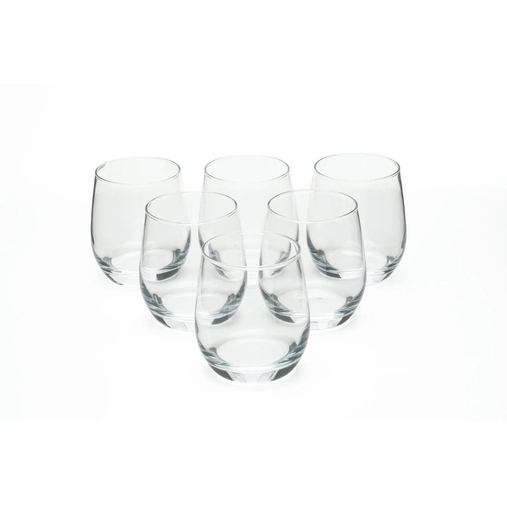 Taliona Tulip 6-Piece Clear Glass Old Fashioned Tumbler Set 34 cl - C6913868