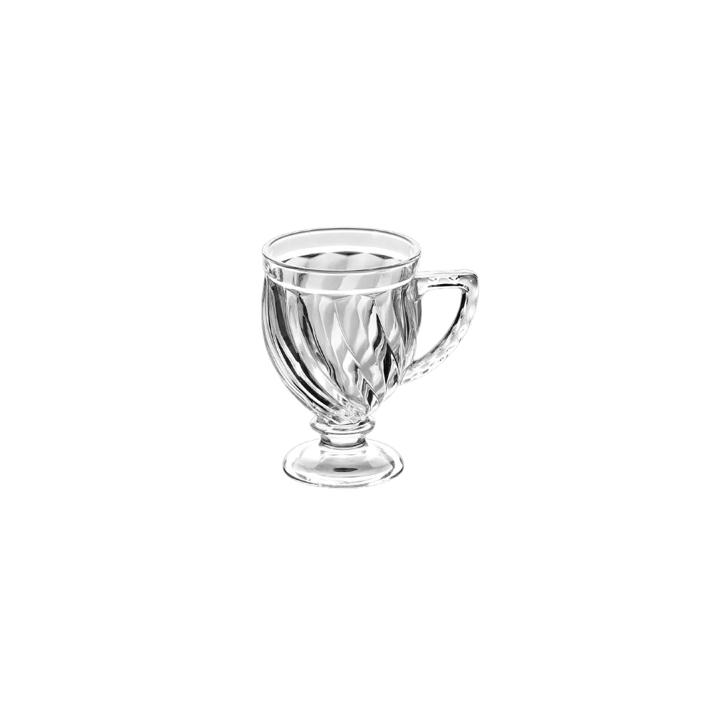 Taliona Tulip 6-Piece Clear Glass Tea Cup Set 16 cl - C6913938