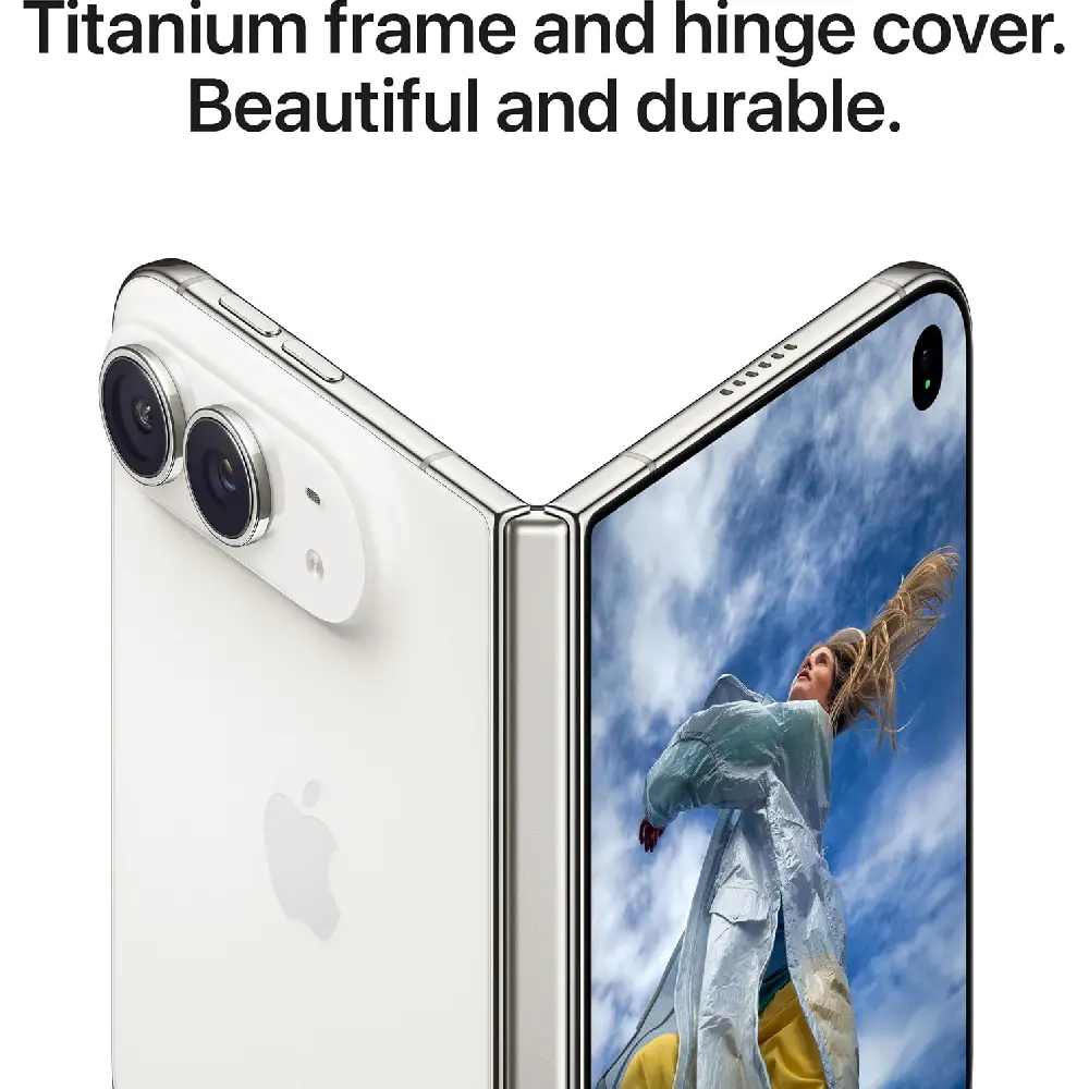 Apple iPhone Duo 1TB - 7.6 Inch Foldable Inner Display, 5.4 Inch Outer Display, A20 Pro Chip, 48MP Dual Fusion Camera, Star White - International Version - Image 6
