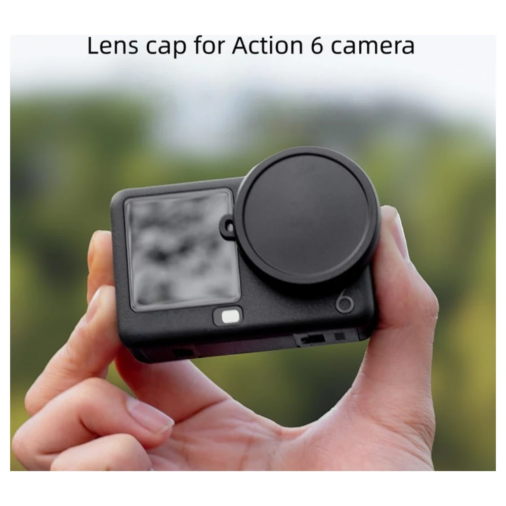 eWINNER 2 Pack Silicone Lens Cap for DJI Osmo Action 6, Snug-Fit Dustproof Lens Protective Cover with Anti-Loss Lanyard Hole, Black - 2V-AIJU-BXBX - Image 2