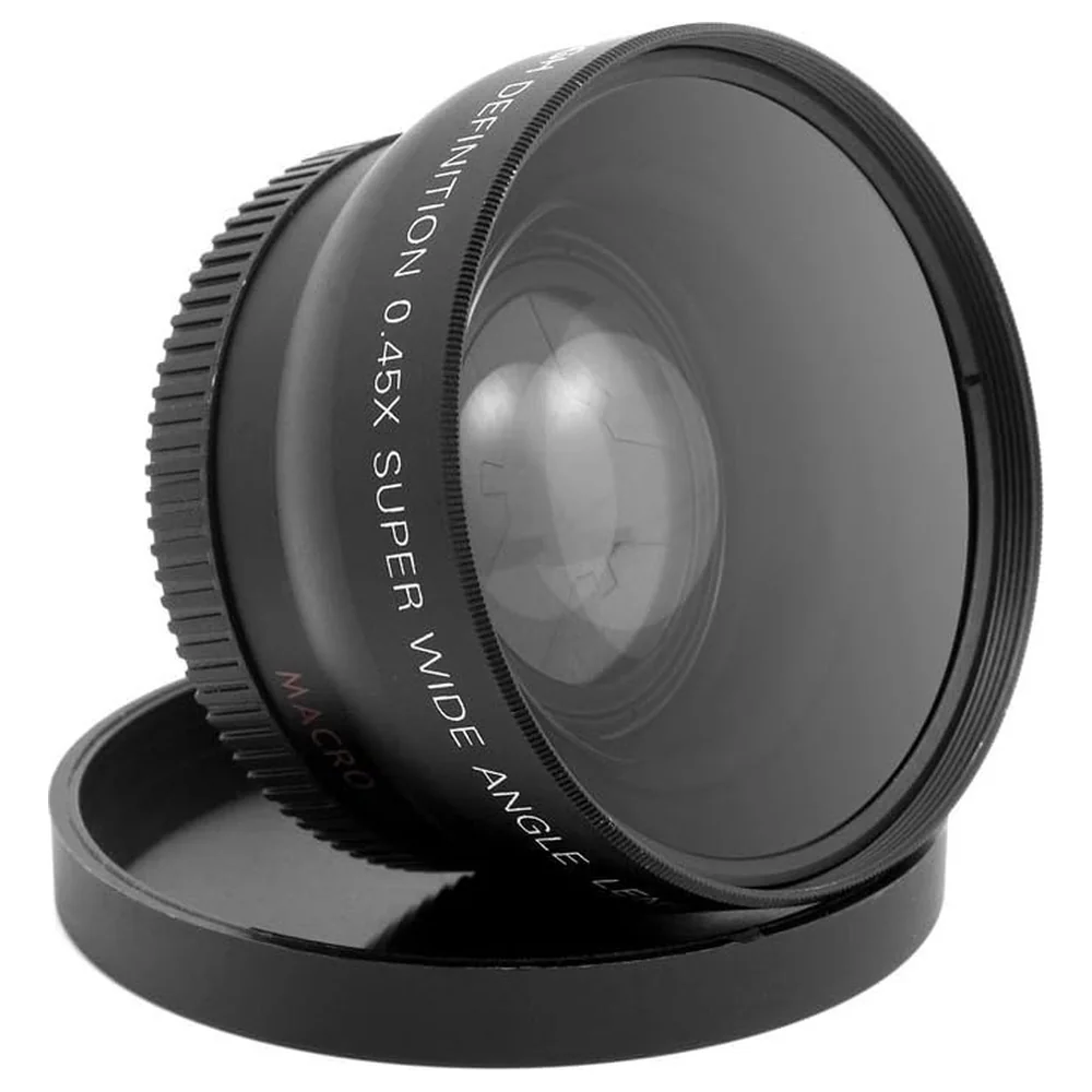 eWINNER 52mm 0.45X Wide Angle Lens with Macro, Multi-Coated Optical Glass and Metal Shell for Canon, Nikon and Sony DSLR Lenses with 52mm Thread - 1M-XMMK-FHW9