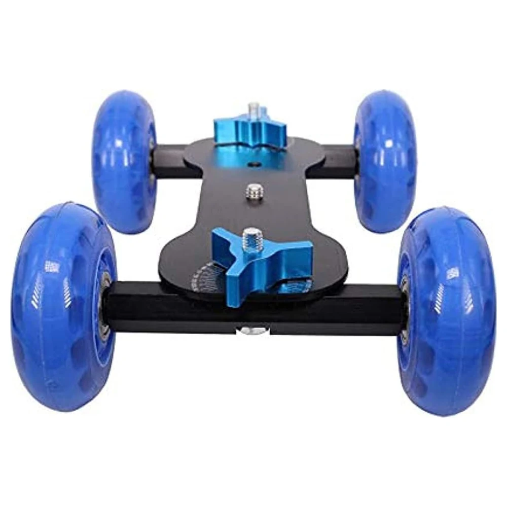 eWINNER Camera Table Dolly Slider Car with 11 Inch Magic Arm and Extendable Handle, Aluminium Alloy, 10 kg Payload for DSLR, Mirrorless and Phones, Blue - 1G-F9B6-IXY5 - Image 2