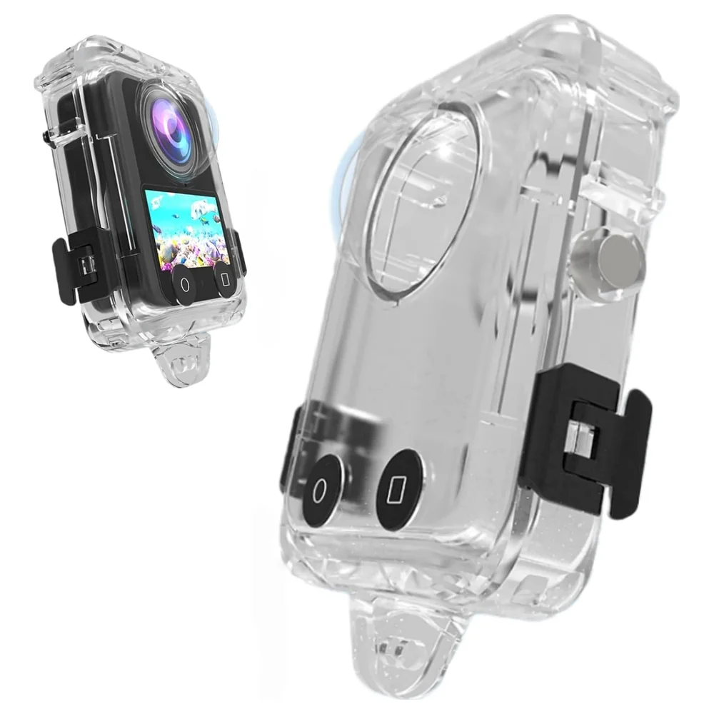 eWINNER Invisible Dive Case for DJI Osmo 360, 40m Waterproof Transparent PC Underwater Housing with Dual Safety Latches and Dual-Claw Mount - 4J-5QWQ-0MIN
