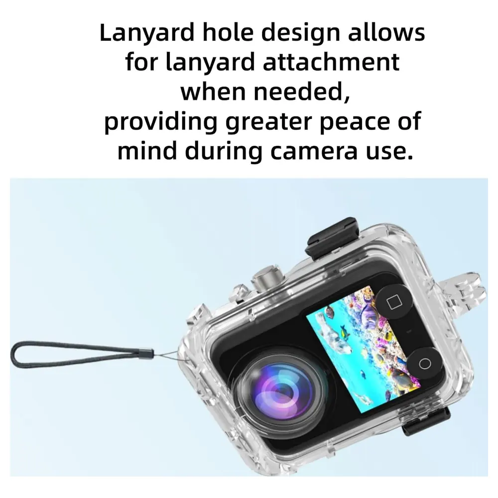 eWINNER Invisible Dive Case for DJI Osmo 360, 40m Waterproof Transparent PC Underwater Housing with Dual Safety Latches and Dual-Claw Mount - 4J-5QWQ-0MIN - Image 2