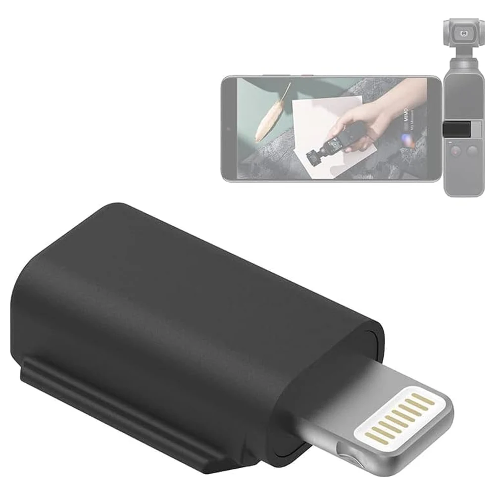 eWINNER Lightning Smartphone Adapter for DJI Osmo Pocket and Osmo Pocket 2 Gimbal Camera, Compact ABS Phone Connector for iPhone with Lightning Port - EA-0WMA-32D2 - Image 3