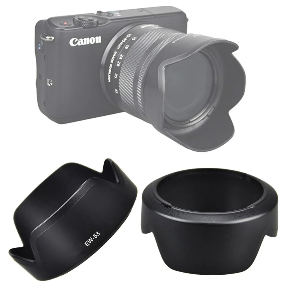 eWINNER Replacement Petal Lens Hood for Canon EF-M 15-45mm f3.5-6.3 IS STM and RF-S 18-45mm F4.5-6.3 IS STM Lenses, Reduces Flare and Glare, Black - U7-MLL8-BC2V - Image 6