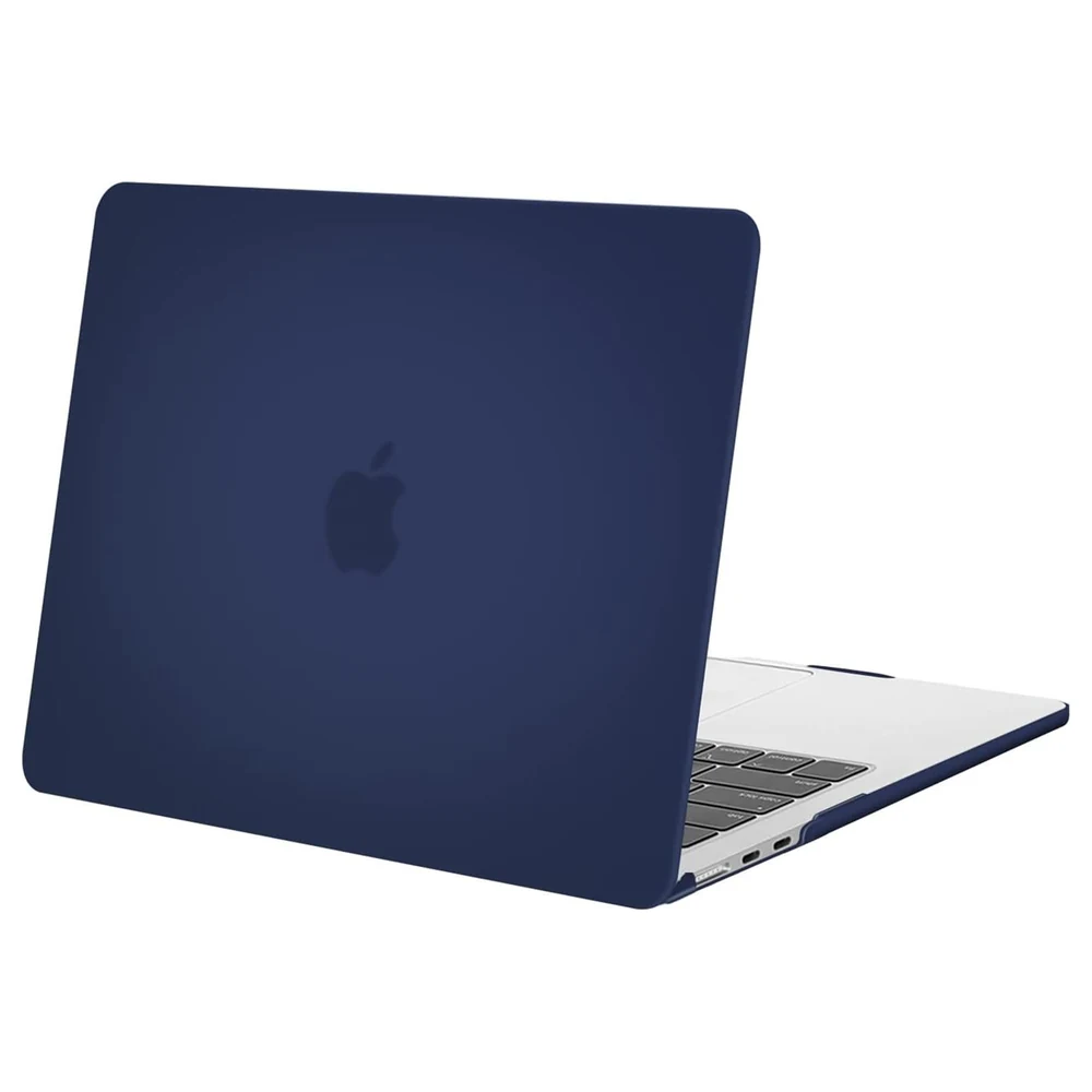 eWINNER Snap On Hard Shell Case for MacBook Air 13.6 inch M4 A3240, M3 A3113 and M2 A2681, Ventilated PC Protective Cover with Full Port Access, Dark Blue - M1-N7LO-YC57