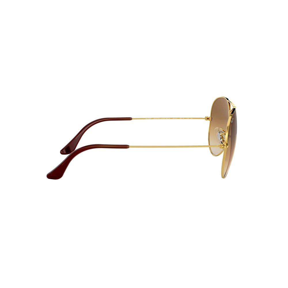 Ray-Ban Aviator Classic RB3025 Unisex Non-Polarized Aviator Sunglasses, Gold Metal Full Rim Frame, Gradient Brown Crystal Glass Lenses - 0RB3025001_51 - Image 6