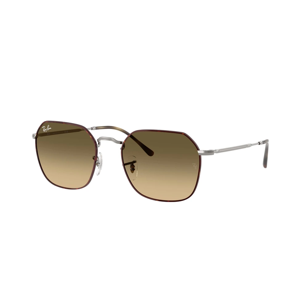 Ray-Ban Jim RB3694 Unisex Geometric Sunglasses, Tortoise on Gunmetal Metal Full Rim Frame, Brown Vintage Gradient Black Crystal Lenses - 0RB369492700A