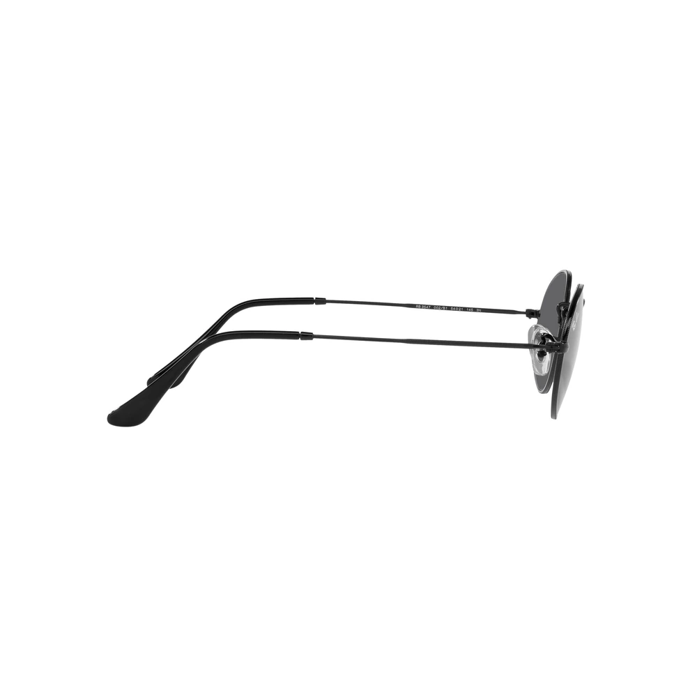 Ray-Ban RB3547 Unisex Oval Sunglasses, Black Metal Full Rim Frame, Dark Grey Crystal Lenses, Category 3 UV Protection - 0RB3547002_B1 - Image 7