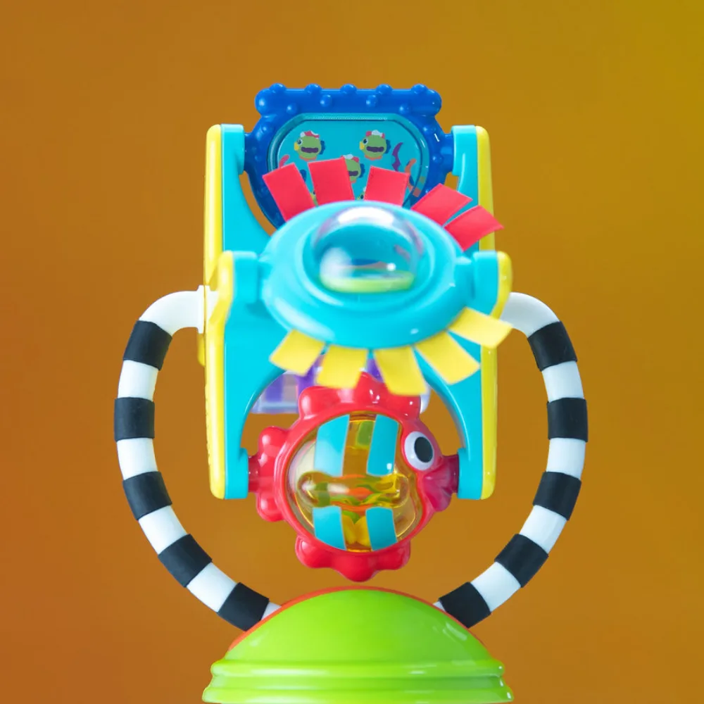 Sassy 2-in-1 Suction High Chair Activity Toy for Babies, Sensory Spinning Tray Toy for Early Learning, Hand-Eye Coordination Play, Table and Floor Use, Multicolour - 80654 - Image 2