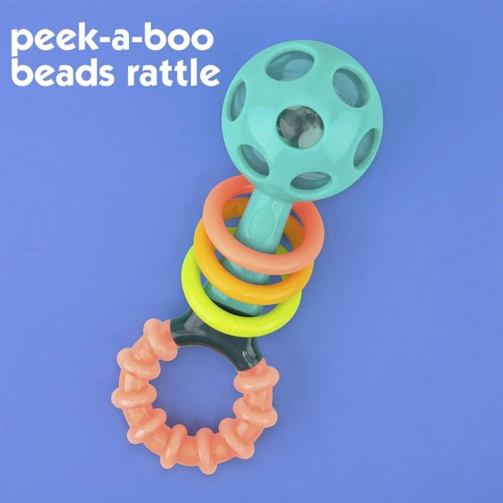 Sassy Engaging and Safe Newborn Rattle Set - Dynamic, BPA-Free Textured Toys for Sensory and Sound Development, Perfect Gift for Infants 0 plus Months, Multicolour - 80800 - Image 5