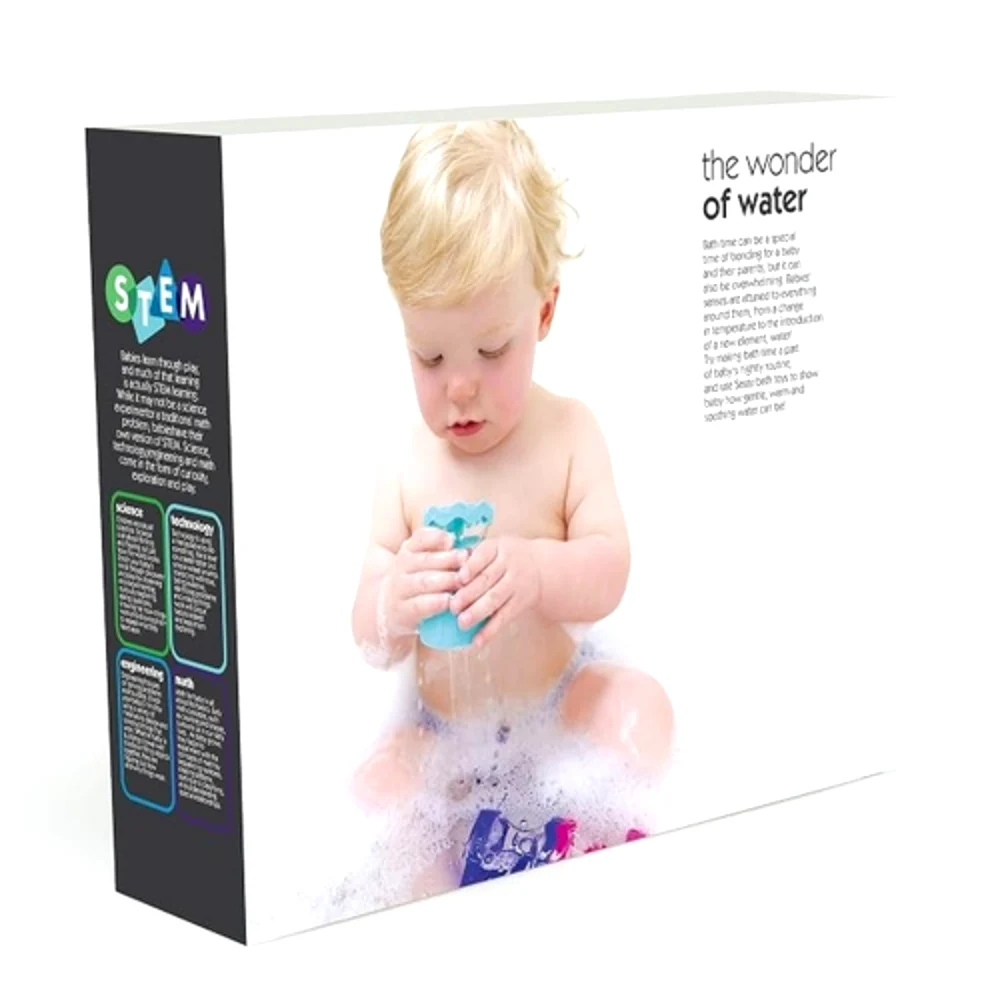 Sassy Rain Barrels Connecting Funnels Set, 8 Interchangeable Tubes, Spinning Water Toys, Enhances Eye Tracking and Motor Skills, Fun STEM Toy, Baby Play, Multicolour - 13052 - Image 5