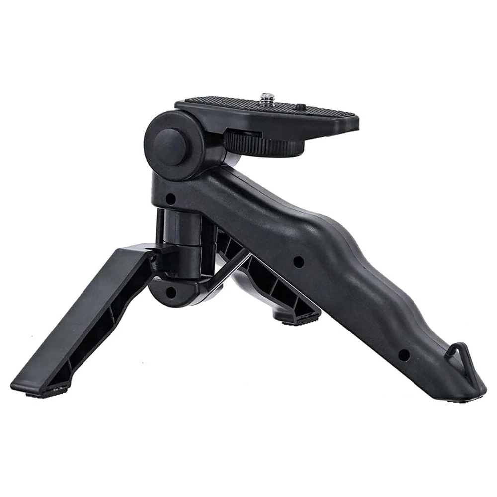 eWINNER 2-in-1 Mini Foldable Tripod and Handheld Pistol Grip with Quarter-Inch Screw Mount, 120 Degree Tilting Head and 2 kg Load for Cameras and Camcorders - 2724284754197