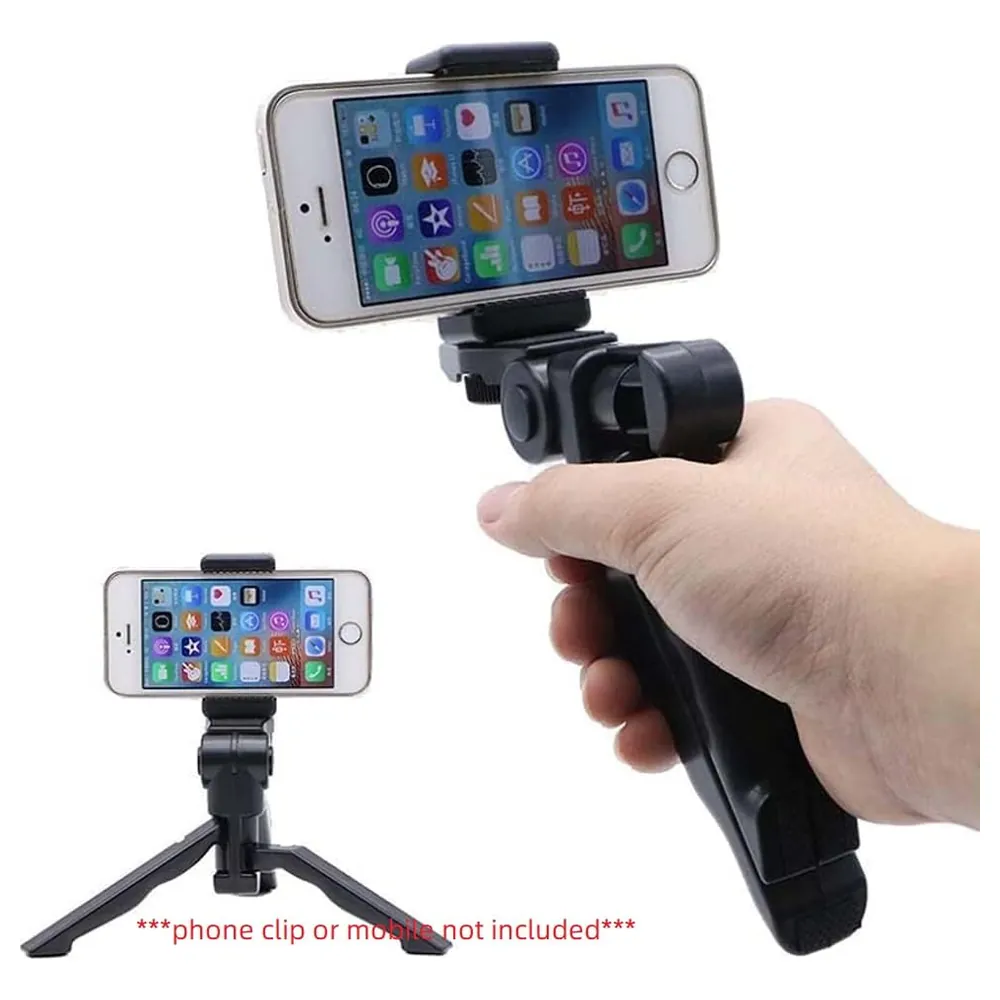 eWINNER 2-in-1 Mini Foldable Tripod and Handheld Pistol Grip with Quarter-Inch Screw Mount, 120 Degree Tilting Head and 2 kg Load for Cameras and Camcorders - 2724284754197 - Image 6