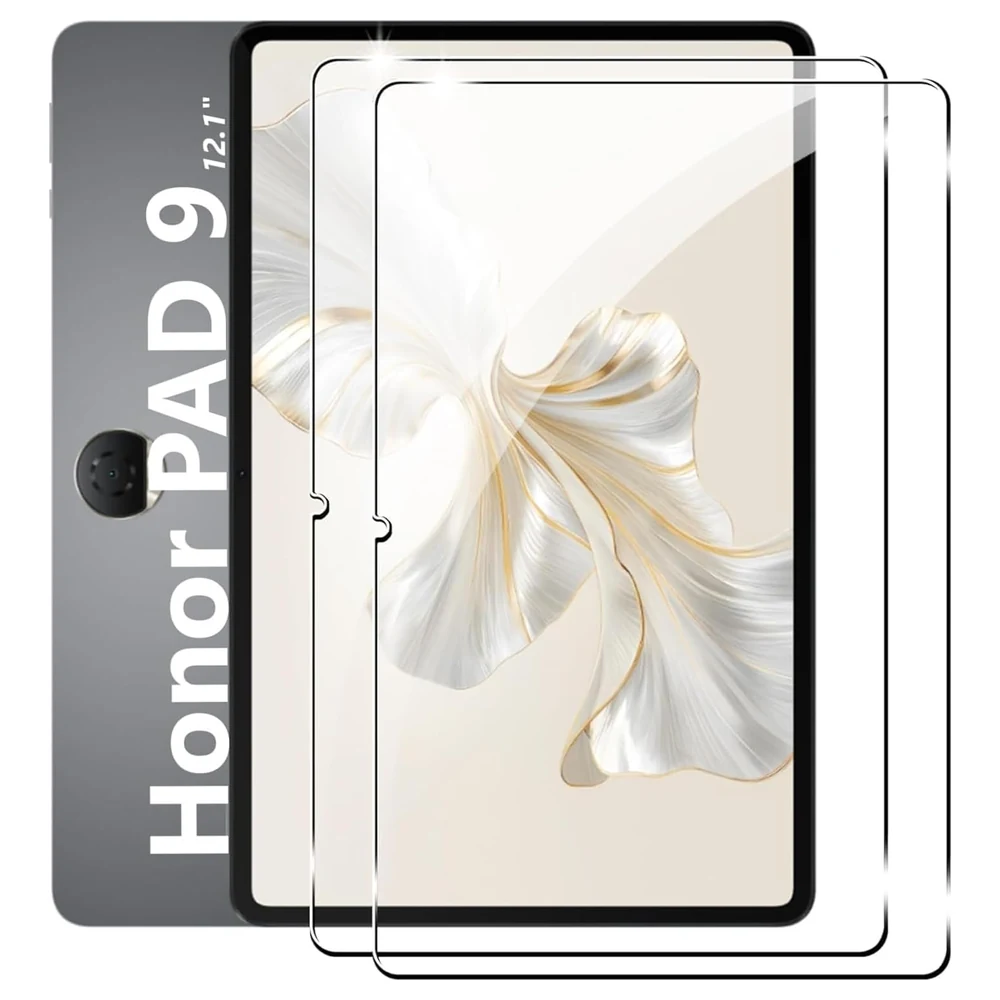 eWINNER 2 Pack Tempered Glass Screen Protector for Honor Pad 9 12.1 inch 2023 (HEY2-W09, HEY2-W19), 9H Hardness, 0.33mm, Anti-Fingerprint, Ultra Clear - D9-UFCT-3ELS
