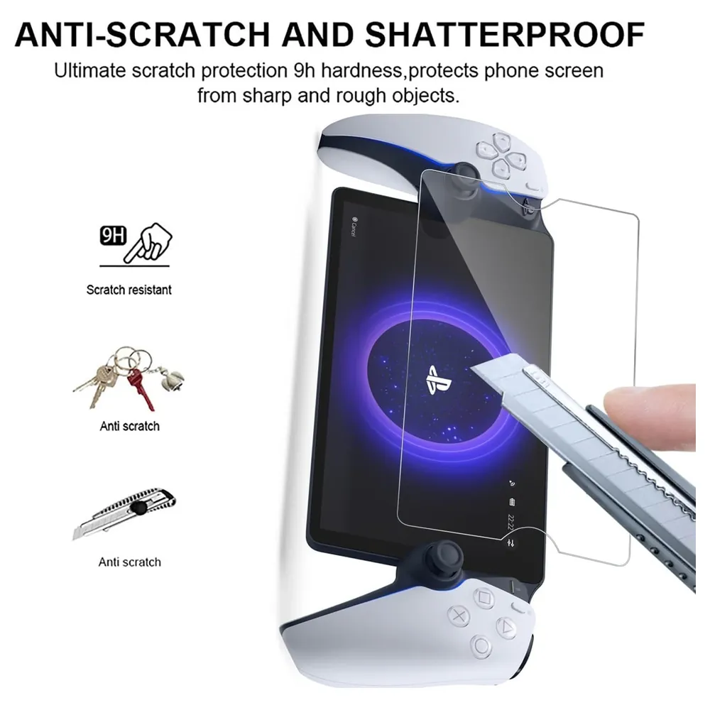 eWINNER 2 Pack Tempered Glass Screen Protector for Sony PlayStation Portal, 9H Hardness, 0.33 mm, 2.5D Rounded Edges, Anti-Fingerprint Crystal Clear - 75-G42V-2WND - Image 8