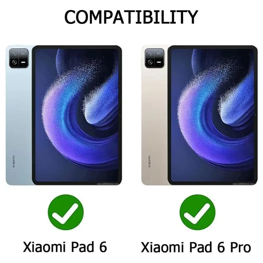 eWINNER 2 Pack Tempered Glass Screen Protector for Xiaomi Pad 6 and Pad 6 Pro 11 inch 2023, 9H Hardness, 0.33mm, Oleophobic Coating, Bubble-Free, HD Clear - 8D-1TFR-2IF8 - Image 3