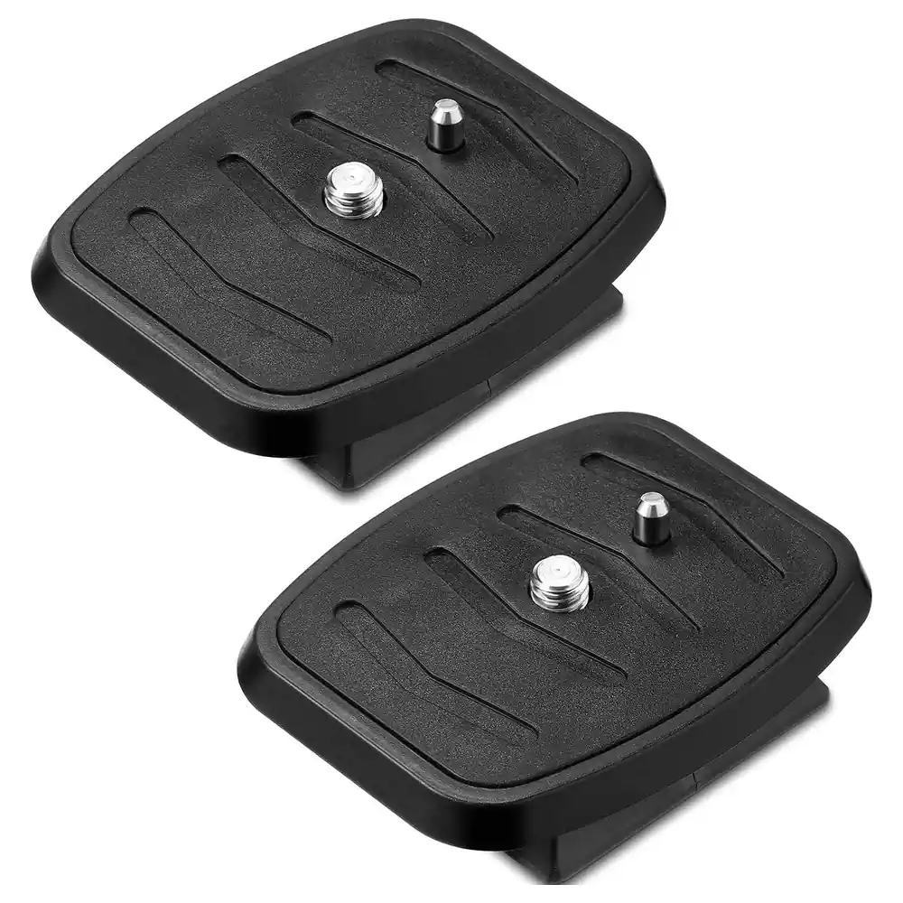 eWINNER 2 Pack Tripod Quick Release Plate 43 x 43 mm with Quarter Inch Screw, Anti-Slip ABS Camera Mounting Plate for Sunpak 6400UT and Compatible Tripods - OR-GSUR-6LK6
