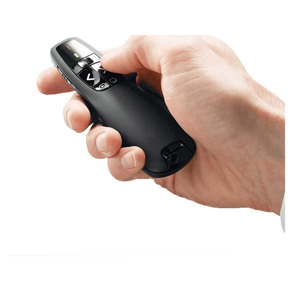 eWINNER 2.4GHz Wireless Presenter Remote with Red Light Pointer and USB Receiver, Plug and Play PowerPoint Clicker for Windows, Mac, Android and Linux, Black - T5-PQ28-8UCR - Image 2