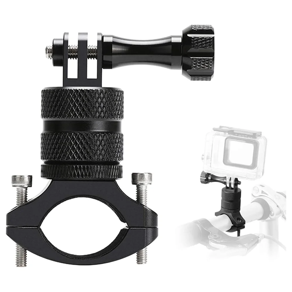 eWINNER 360 Degree Rotating Aluminium Bike Handlebar Mount for GoPro Hero 13 12 11 10, DJI Osmo Action and Insta360 X5 X4 Action Cameras Black - SZ-VACH-WKF5