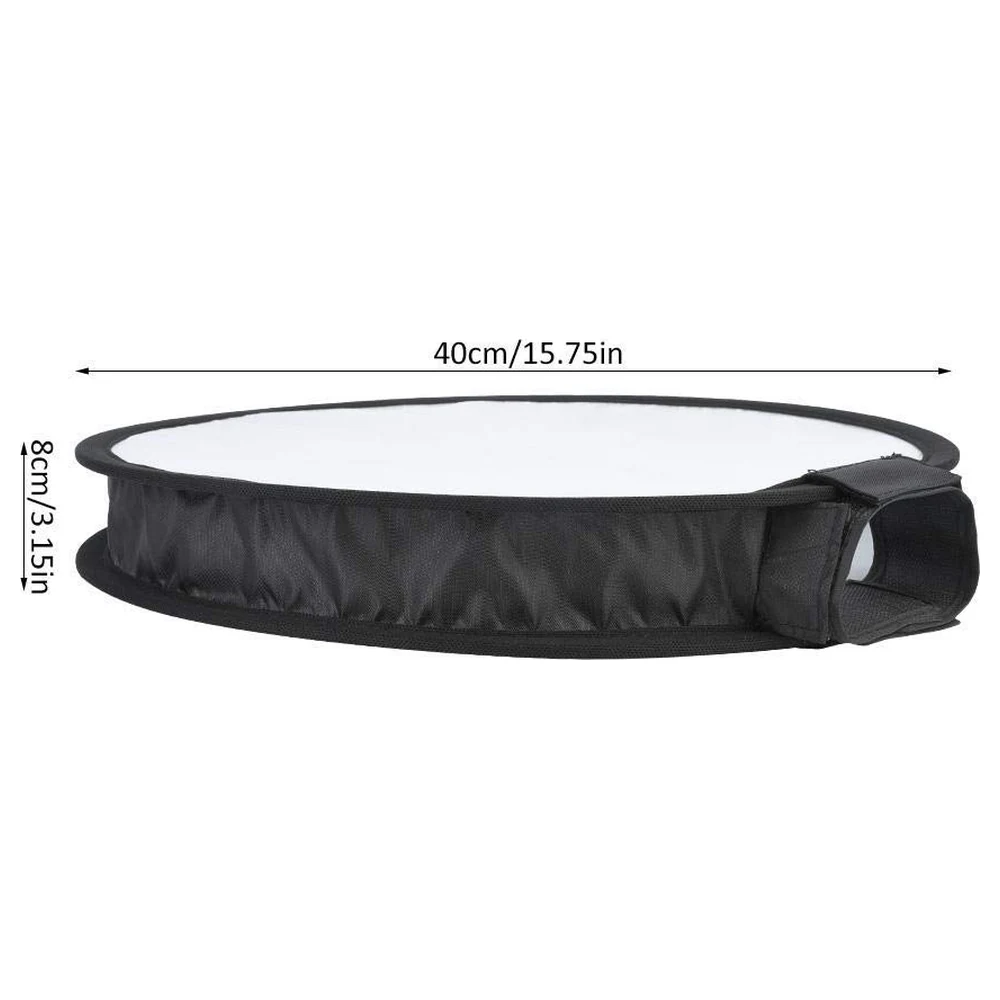 eWINNER 40 cm Round Foldable Speedlite Softbox Diffuser for Hot Shoe Flashes, Hook and Loop Strap Mount, Collapsible Design for Portraits and Studio Work - IV-G59H-CS95 - Image 3