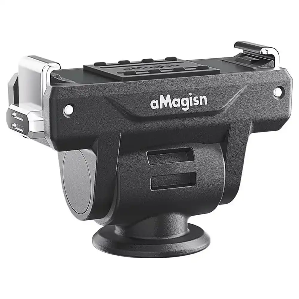 eWINNER Adjustable Magnetic Quick Release Mount Adapter for DJI Osmo 360 and Osmo Action 5 Pro, 4, 3, 4-Position Angle, Stainless Steel Claws and 1-4 Inch Hole - E7-5YTQ-298H