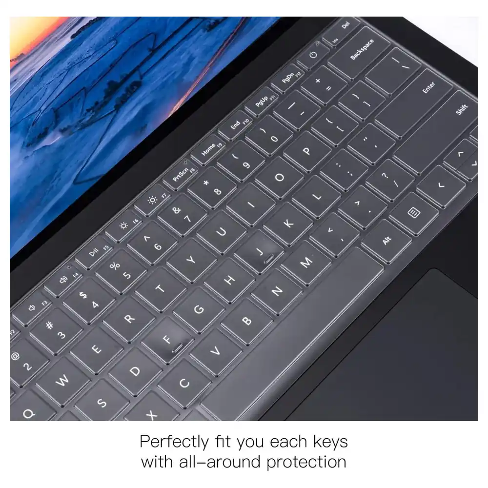 eWINNER Clear Ultra Thin TPU Keyboard Cover for Microsoft Surface Laptop 6, 5, 4 and 3 13.5 Inch and 15 Inch, Washable Spill and Dust Protector Skin - M2-S9AV-AJTG - Image 3