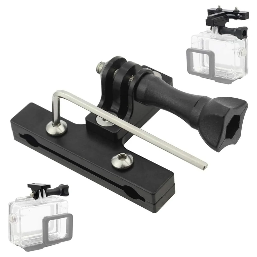 eWINNER CNC Aluminium Bike Saddle Rail Mount for GoPro Hero 13 12 11 10 9, Insta360 and DJI Osmo Action Cameras, 90 Degree Rotating Seat Clamp with Wrench - 2724293387300