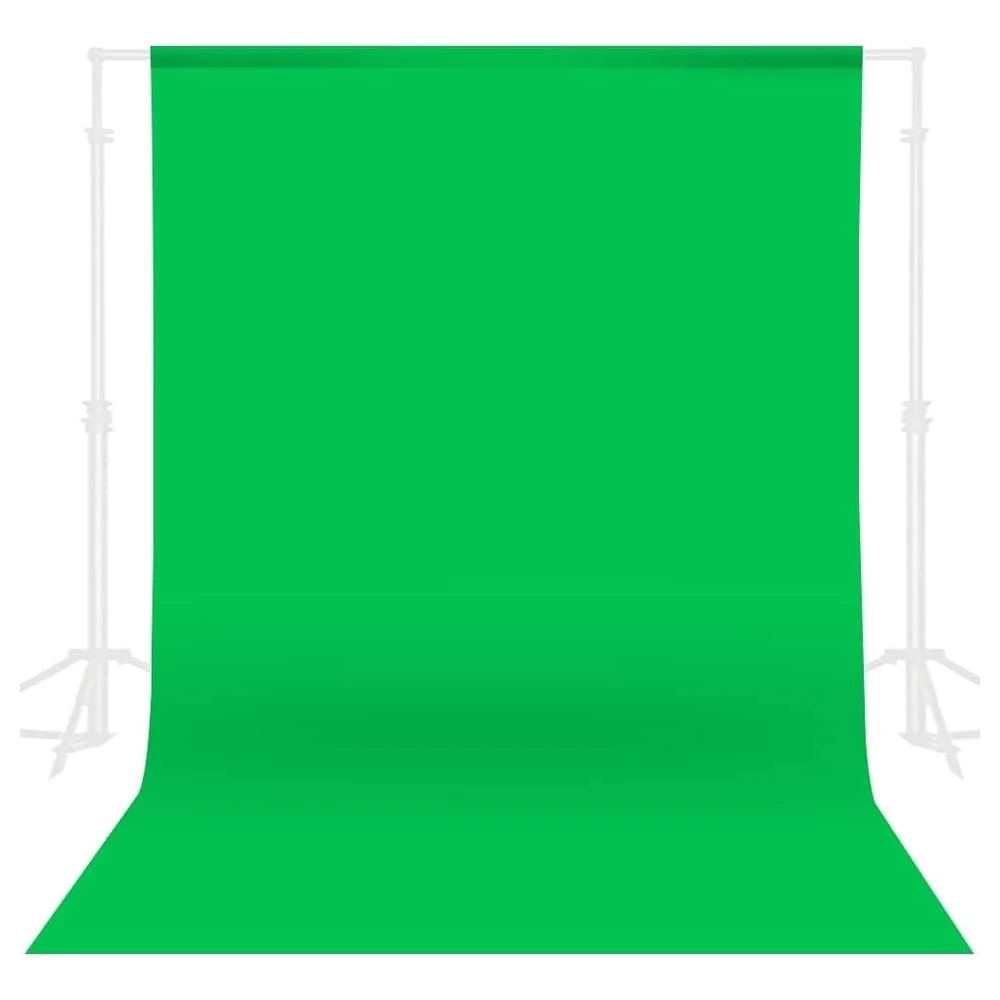 eWINNER Collapsible Green Photography Backdrop 10 x 6.6 ft, Seamless Double-Sided Polyester Background with Rod Pocket for YouTube Videos, Parties and Studio Shoots - ZS-OO1X-Q8YN