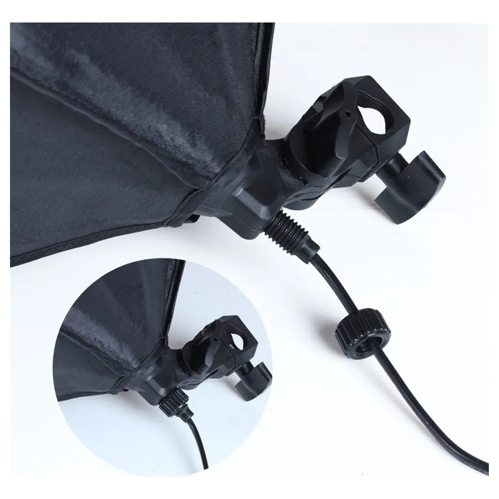 eWINNER Foldable Photography Softbox 50x70cm with E27 Bulb Socket, Inline On-Off Switch Cable, 210 Degree Tilt Head and Carry Bag for Photo and Video Studio - WD-3CO9-0WWE - Image 6