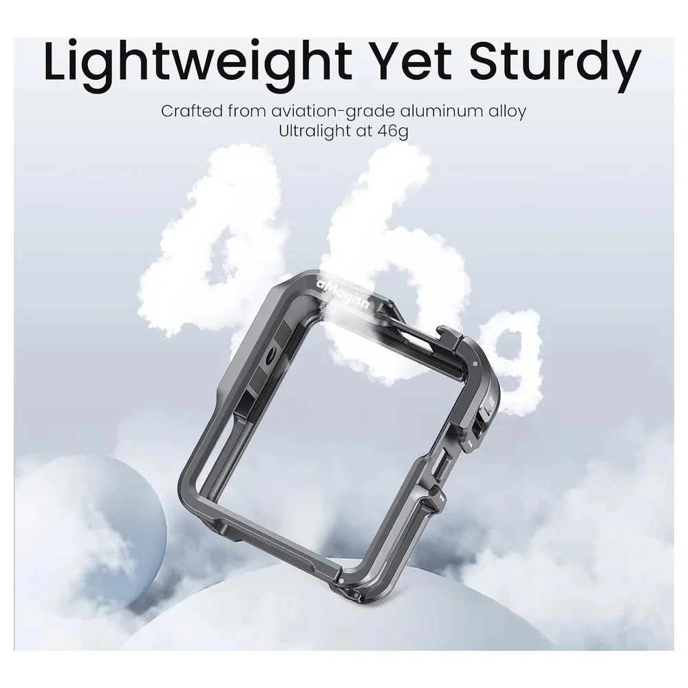 eWINNER Metal Camera Cage for DJI Osmo Nano, 46g Aviation Aluminium Protective Frame with One-Button Quick Release, Cold Shoe Mount and Horizontal or Vertical Shooting - ZE-CIW8-1RGX - Image 8