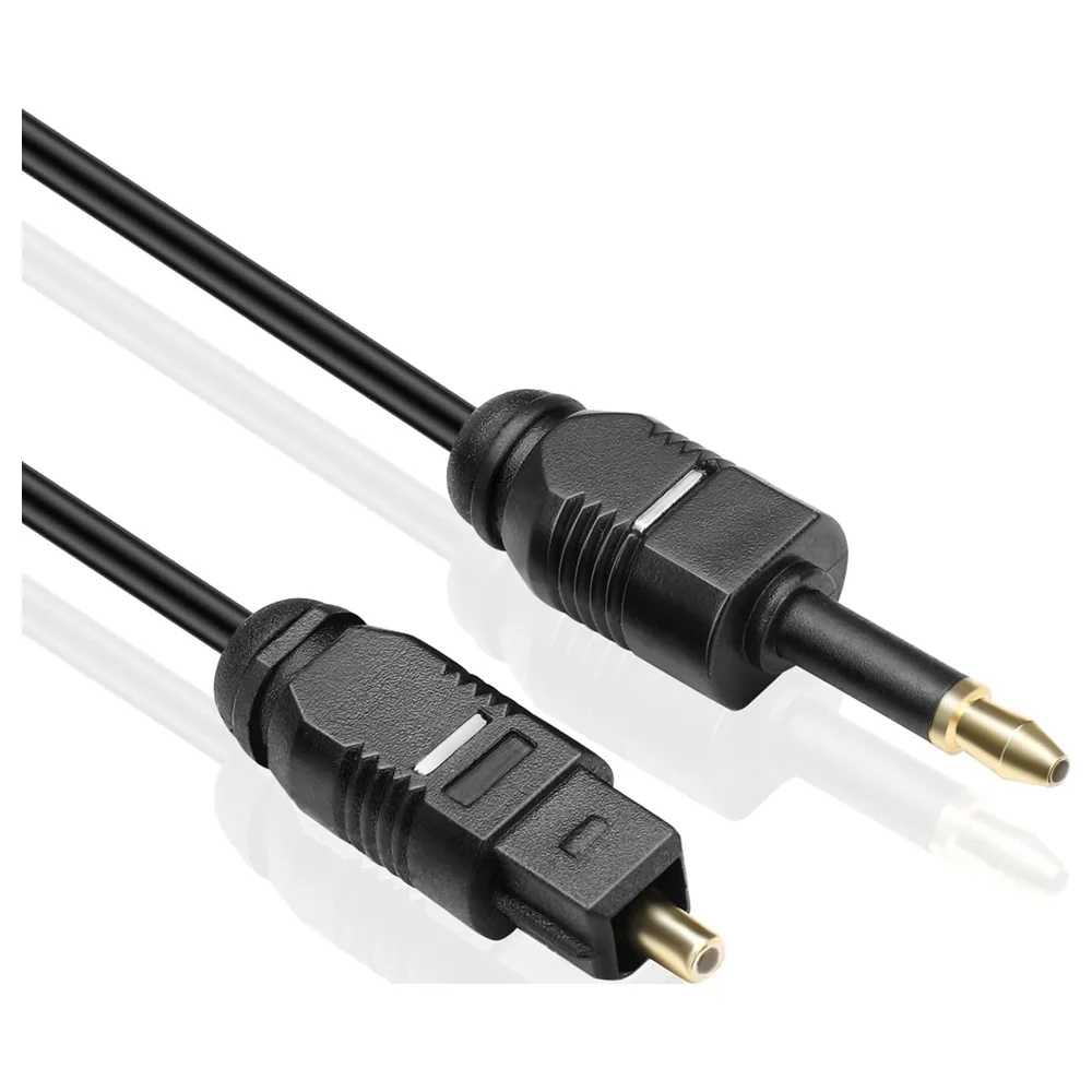 eWINNER Toslink to Mini Toslink Digital Optical Audio Cable 1m, SPDIF Male to Male with Gold-Plated Connectors for Soundbars, Amplifiers, Home Theatre and Laptops - VD-K4T9-YI9P