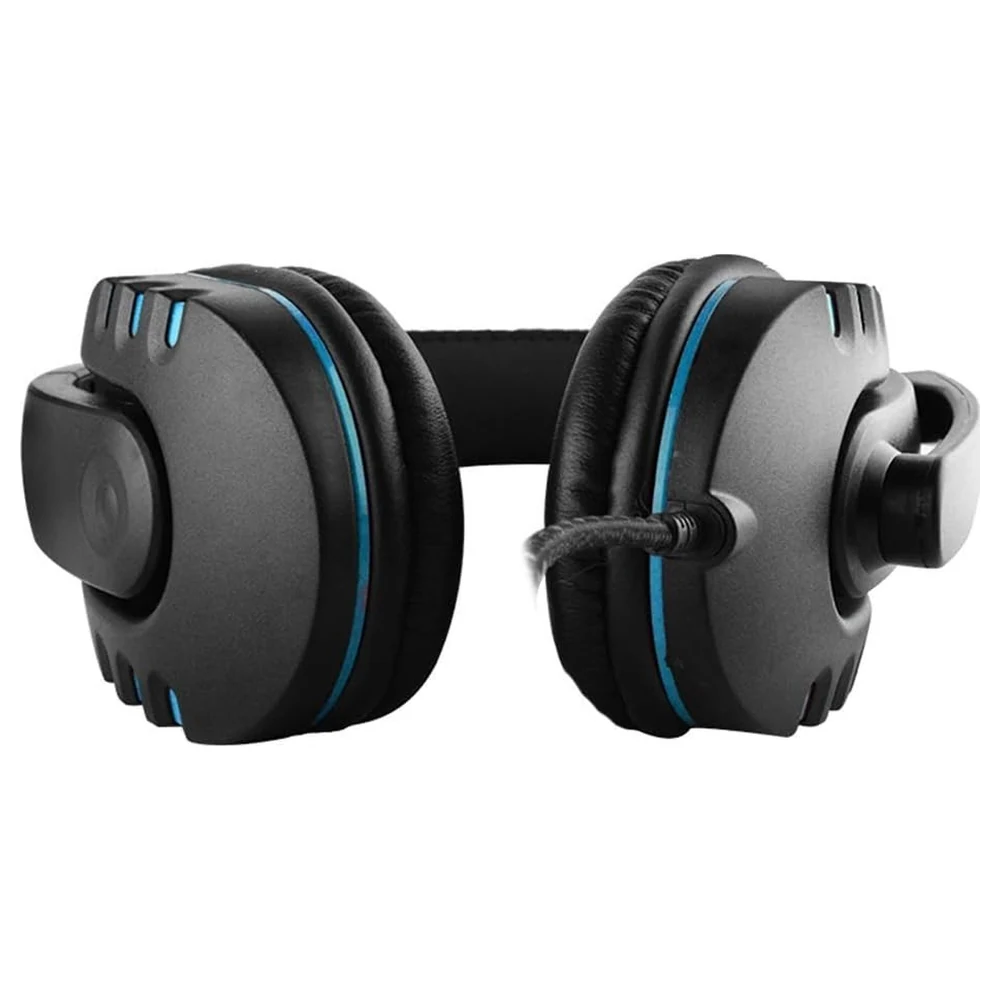 eWINNER Wired Gaming Headset with Adjustable Microphone, 3.5mm Over-Ear Headphones with 40mm Drivers and Inline Volume Control for PC, PS4 and Smartphone, Blue - IN-QVAY-XOSM - Image 4