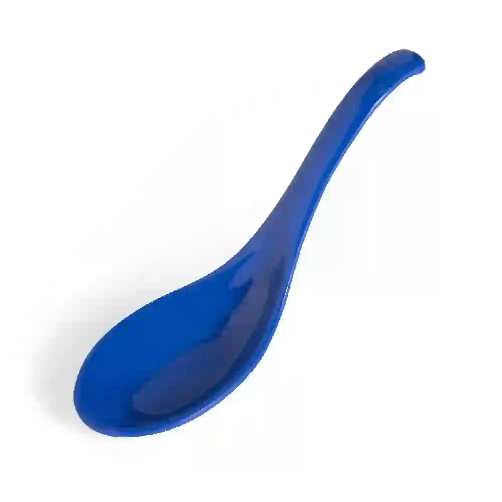 Hoover Blue Lightweight Melamine Soup Spoon with Smooth Wipe-Clean Surface, 15 cm - HVRFLB1903 - Image 2