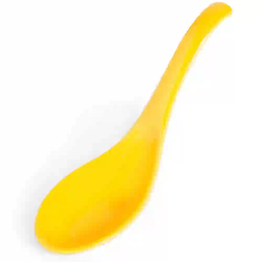 Hoover Yellow Lightweight Melamine Soup Spoon with Smooth Wipe-Clean Surface, 15 cm - HVRFY1903 - Image 2