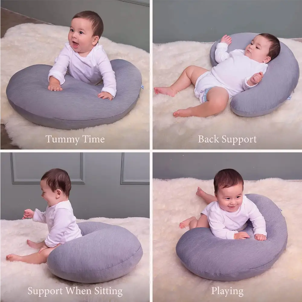 PharMeDoc My Little Bean Nursing Pillow, Cooling Fabric for Nursing and Feeding Support, Dark Grey - MPB-CC01-DG - Image 6