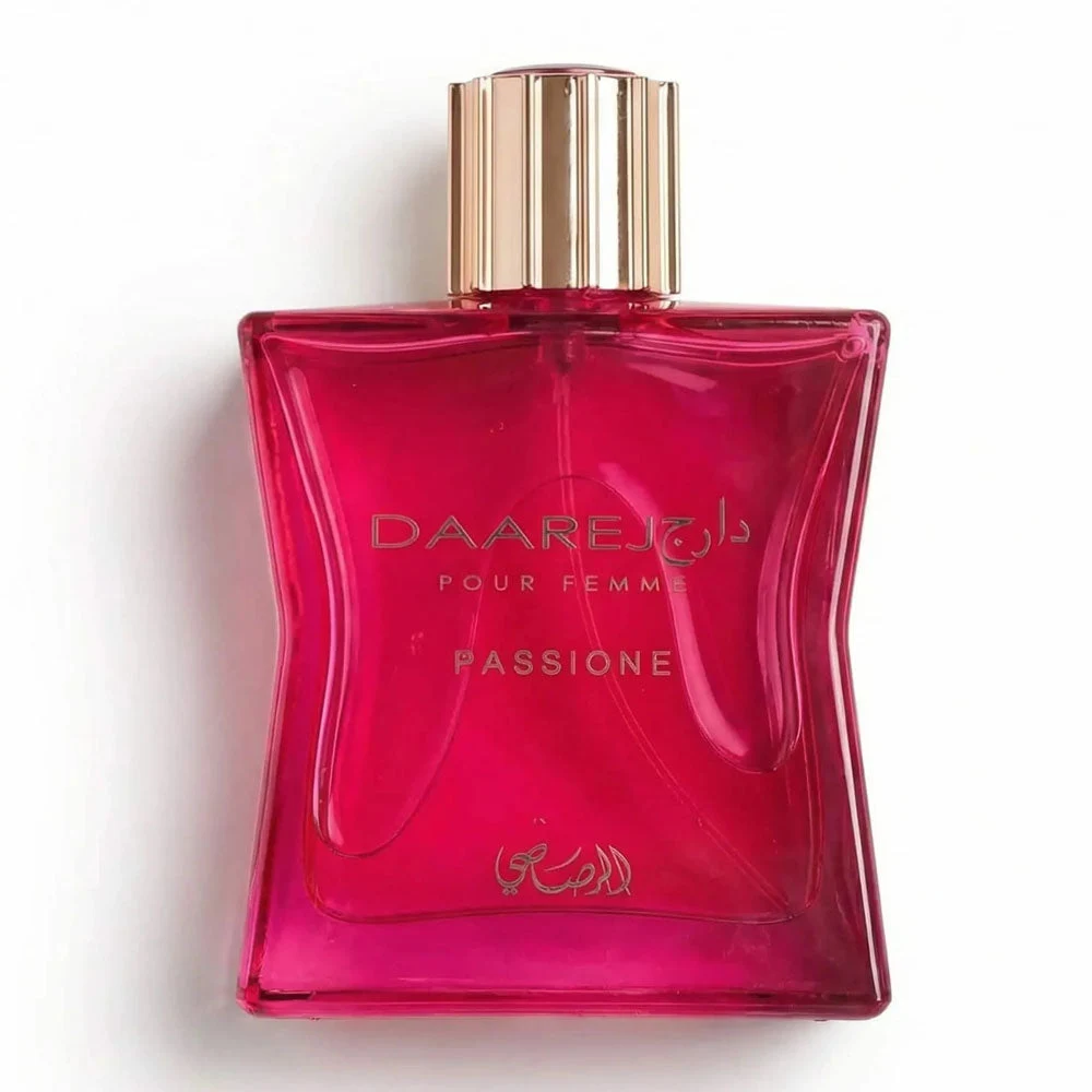 Rasasi Daarej Passione Pour Femme Eau de Parfum 100ml for Women, Long Lasting Fragrance Spray, Top Notes of Bergamot, Orange, Green Accord - Daarej Passione