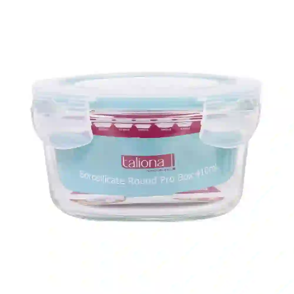 Taliona Boro Pro 410ml Premium Borosilicate Glass Round Food Storage Container with Lid, Reusable Kitchen Storage Box for Food Preservation and Organisation - TL2213353 - Image 3