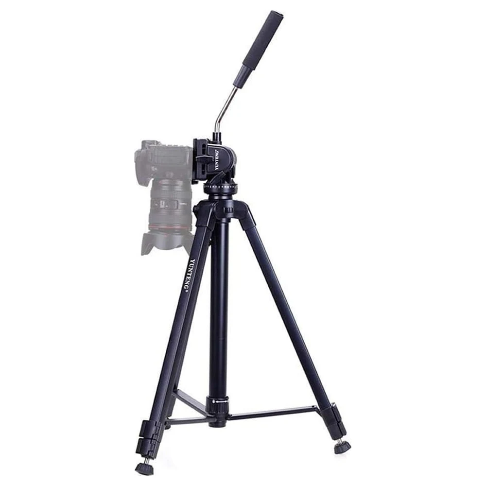 Yunteng Folding Travel Camera Tripod with 360 Degree Pan Head and Handle, 164 cm Max Height, 6 kg Load, Quick Release Plate, Bubble Level and Carrying Bag - 2724593645445 - Image 3