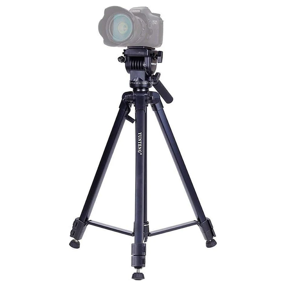 Yunteng Folding Travel Camera Tripod with 360 Degree Pan Head and Handle, 164 cm Max Height, 6 kg Load, Quick Release Plate, Bubble Level and Carrying Bag - 2724593645445 - Image 4