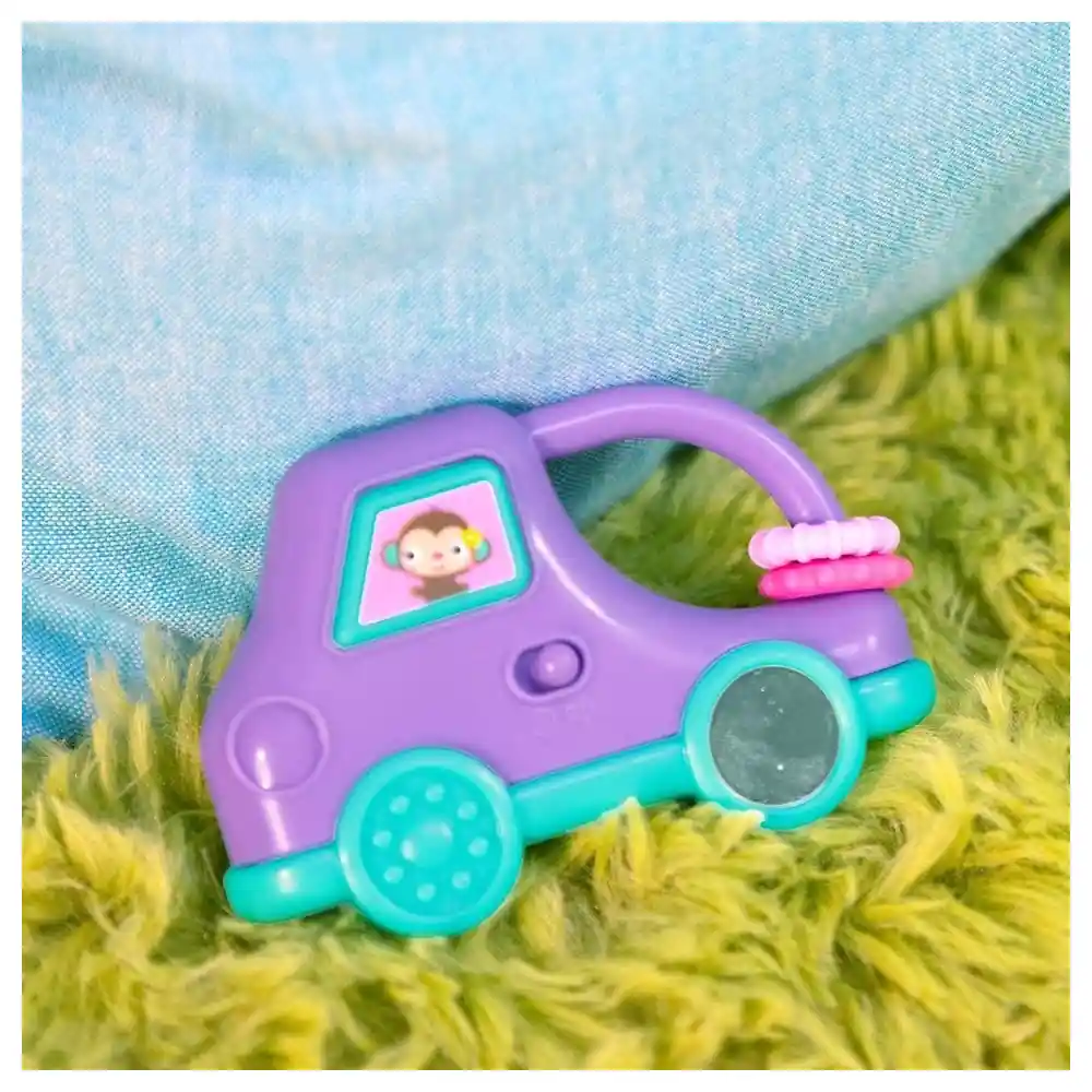 Bright Starts Safari Driver Take Along Toy with Lights, Music and Car Sounds, Bead Chaser and Baby-Safe Mirror, Purple, 3-36 Months - 16890 - Image 2