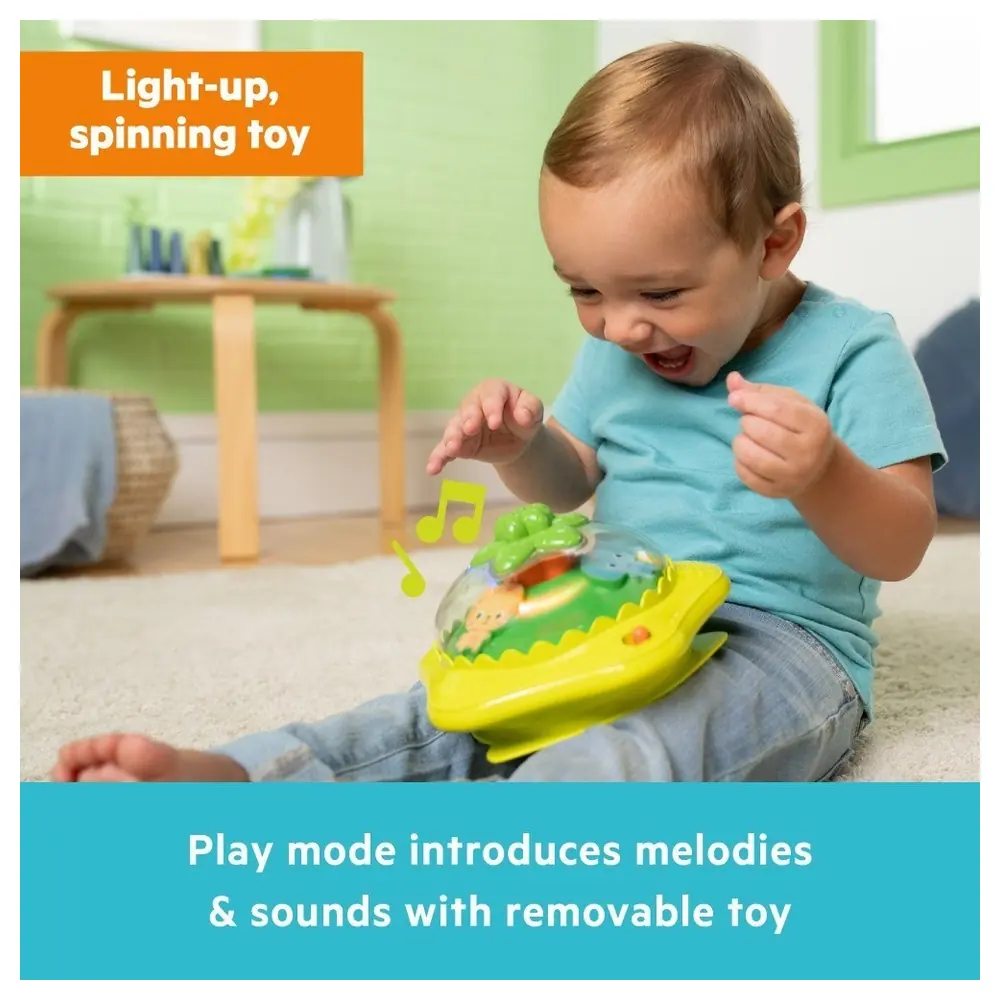 Bright Starts Wanderlights 2-in-1 Baby Activity Walker with Removable Light-Up Spinning Toy, 3 Height Settings, Foldable, Blue Green, 6-12 Months - 17367-050 - Image 4