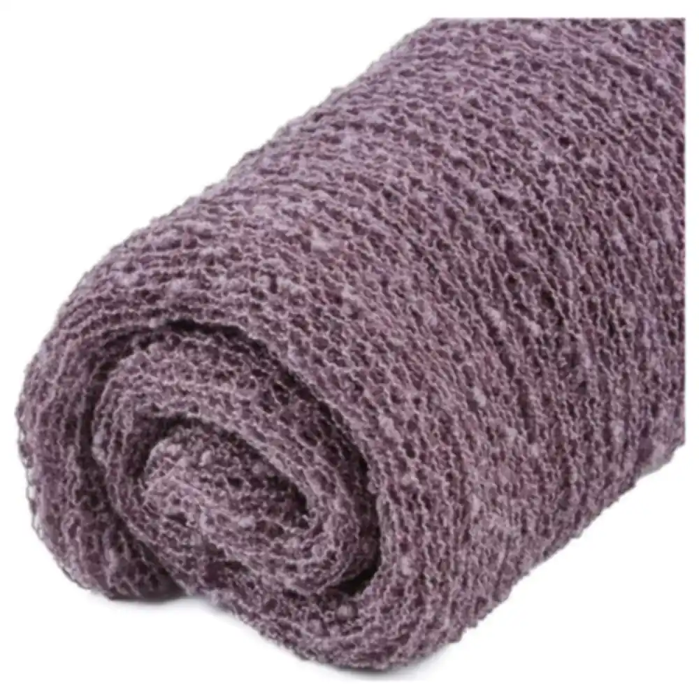 eWINNER 3-Piece Newborn Photography Prop Set with Faux Fur Blanket, Stretch Knit Wrap and Bow Headband for Baby Girl and Boy Photo Shoots, Purple - C1-P7U5-UEAX - Image 3